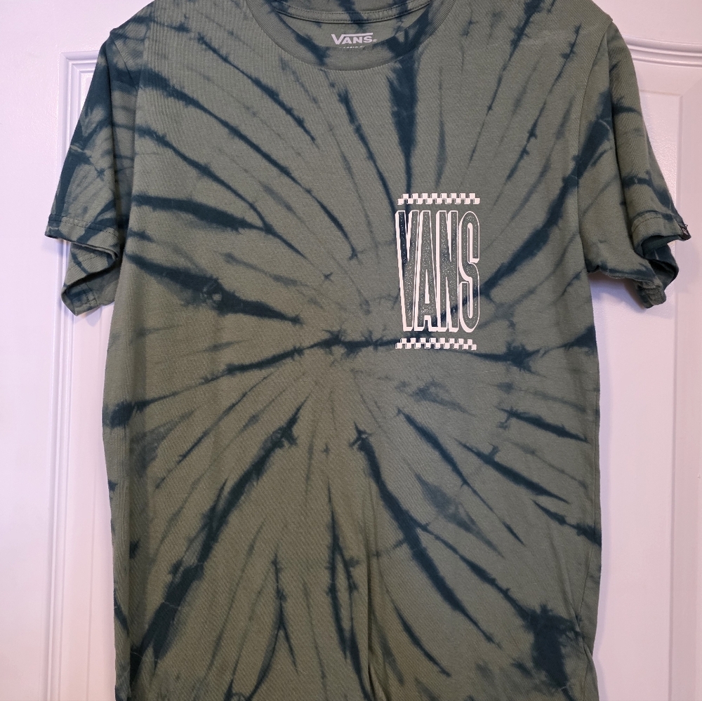 Vans Spiral Tie-Dye Tee in Green